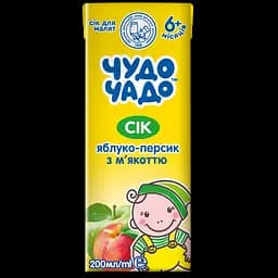 Сок Чудо-Чадо Яблочно-персиковый с мякотью 200 мл