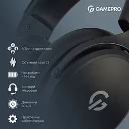 Навушники GamePro Asgard Skadi Wireless Black (HSW191B) - мініатюра 12