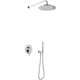 Душева система Kohlman Axel 40 chrome + BOX прихованого монтажу QW210AR40, Хром