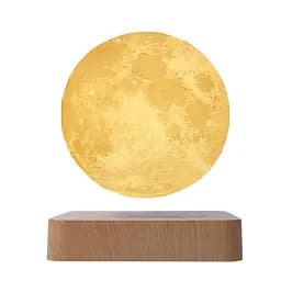 Магнитная левитационная лампа HCNT Levitating Lamp Moon Light Wood Grain SIM10-GW5