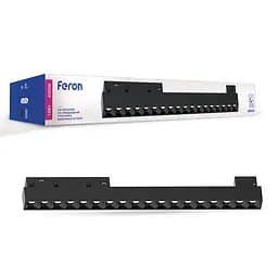 Светодиодный магнитный трековый светильник Feron MGN300 18Вт 4000K черный