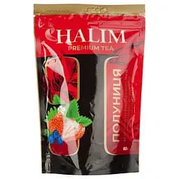 Чай зеленый Halim Клубника с ароматом клубники, черники, 80 г (916058)