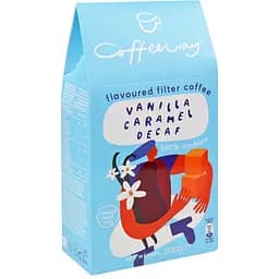 Кава мелена Coffeeway без кофеїну смак ваніль-карамель 200 г