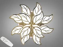 Світлодіодна пристельова люстра з регулюванням яскравості, 180W, золото