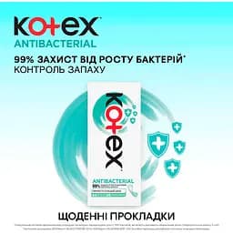 Уцінка. Щоденні прокладки Kotex Antibacterial Extra Thin 20 шт. - мініатюра 4