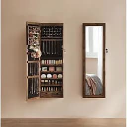 Зеркало-шкаф Leobert Kors с подсветкой в ​​стиле Loft коричневое