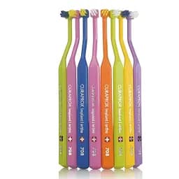 Монопучкова зубна щітка Curaprox CS 708 Implant Ortho зі згинаючою голівкою синьо-біла - мініатюра 2