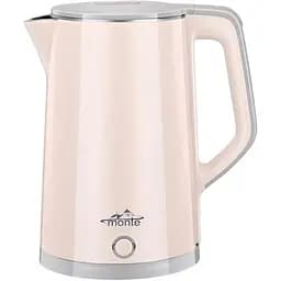 Електрочайник Monte 1.7 л 1500 Вт, диск, двохшаровий зовнішня стінка