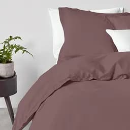 Комплект постільної білизни Cosas Mousse CS7 Полуторний шоколад (Ranfors_Chocolate_El-White_160) - мініатюра 2