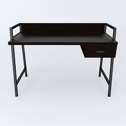 Письмовий стіл Ferrum-decor 750x1000x600 Чорний метал ДСП Венге Магія 32 мм (FRD-105374) - мініатюра 5