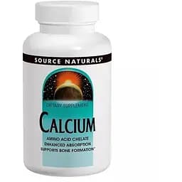 Аминокислотный хелат кальция Source Naturals Calcium, 100 таблеток для поддержания костей и зубов