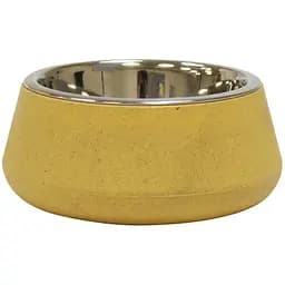 Миска для собак Croci Bamboo бамбуковое волокно желтая 0.47 л 14 см