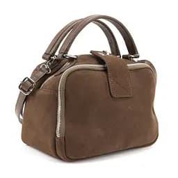 М'яка замшева сумка на два відділи з ручкою Firenze Italy F-IT-1045DB-Y