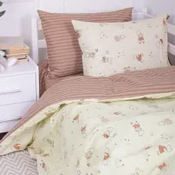 Наволочка MirSon Бязь 18-0009 Happy Hipos 45х45 см бежева (2200010263572)