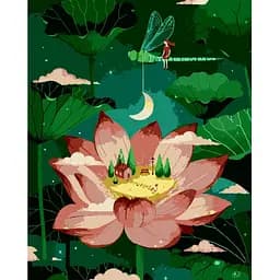 Картина за номерами ZiBi Art Line Лотос 40х50 см (ZB.64153)