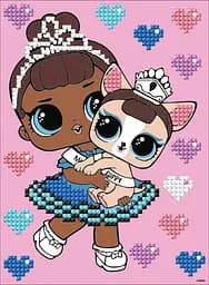 Алмазна мозаїка вибіркова L.O.L. Surprise! Miss Baby With Miss Puppy 15×20 см AML1201