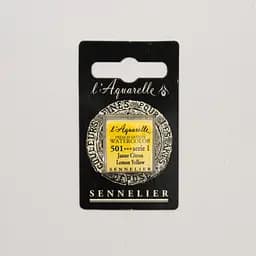 Акварельна фарба Sennelier, полукювета, S1, Лимонно-жовтий (Lemon Yellow)