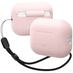 Чохол з ремінцем Elago Silicone Basic Case with Nylon Lanyard для AirPods Pro 2 покоління Light Pink (EAPP2SC-BA+ROSTR-LPK)
