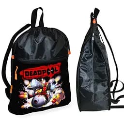 Рюкзак-мішок для взуття, спортивної форми Дедпул дитяча сумка для змінки з розширювачем (01238)