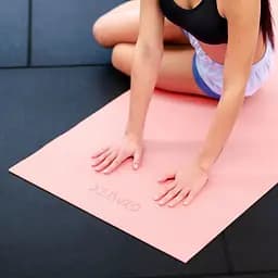 Килимок (мат) для фітнесу та йоги Gymtek 0,5см рожевий - мініатюра 7