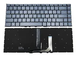 Клавіатура для MSI GS65, GS65VR (RU Gray з підсвічуванням). Оригінал.