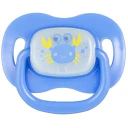 Пустушка Canpol babies Love & Sea силіконова кругла  0-6 міс. блакитна (22/410_blu_new)