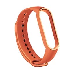 Ремінець для фітнес-браслета Lemfo для Xiaomi Mi Band 5, 6, 7 помаранчевий - мініатюра 2