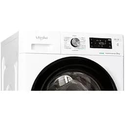Пральна машина Whirlpool фронтальна, 10кг, 1400, A+++, 60см, дисплей, пара, інвертор, люк чорний, білий (FFB10469BVUA) - мініатюра 3