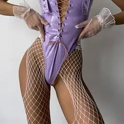 Колготки в сітку з імітацією панчох