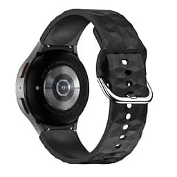 Браслет Diamond для Samsung Galaxy Watch 4 - чорний ширина кріплення 20мм силікон Watchbands (W28-2WB21134651) - мініатюра 2