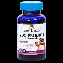 Дитяча харчова добавка Apnas Natural Zoo Friends Children's Multivitamin Gummies, 60 таблеток (1999581)