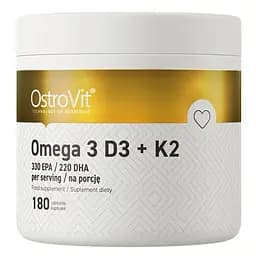 Жирные кислоты OstroVit Omega 3 D3+K2 180 капсул