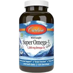 Супер Омега-3 Carlson Super Omega-3 Gems 250 желатиновых капсул