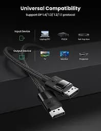 Кабель Displayport 1.4 UGREEN DP114 8k DP-DP 8K 60 Гц 4K 144 Гц та 1080P 240 Гц HDR 3 м Black (80392) - мініатюра 4