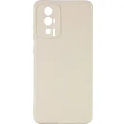 Силиконовый чехол Candy Full Camera для Xiaomi Poco F5 Pro Бежевый / Antique White