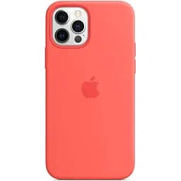 Чехол Silicone Case с MagSafe для Apple iPhone 12/12 Pro (Pink Citrus) ААА [53709]