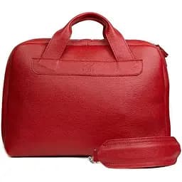Шкіряна ділова сумка Attache Briefcase червоний флотар