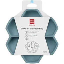 Миска собак та котів Waudog Silicone для повільного харчування 450 мл сіра - мініатюра 5