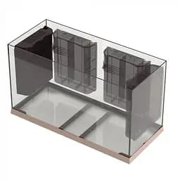 Акваріум Ferplast DUBAI 80 MELODIA GREY 81 x 36 x h 51 cm - 125 L - мініатюра 7
