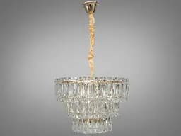 Надзвичайно вишукана новинка, кришталева люстра на 6 ламп, золото