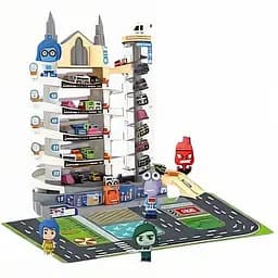 Многоуровневый гоночный трек 2023-29 с 5 уровнями, 4 машинками, 2 героями, подсветкой