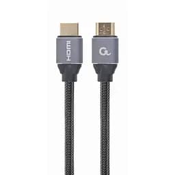 Кабель HDMI-HDMI 5 м Cablexpert Black/Gray, V2.0, позолочені конектори, нейлонове обплетення, блістер (CCBP-HDMI-5M)