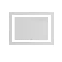 Дзеркало Volle Luna Cuadro прямокутне 60x80 см, з підсвічуванням по контуру, із сенсорним вимикачем хром 1648.53126800, Хром