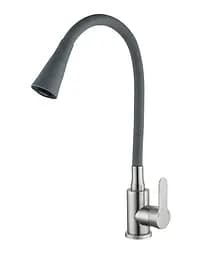 Смеситель для кухни Mixxus DAX-011 gray с силиконовым изливом MI6560 Нержавеющая сталь