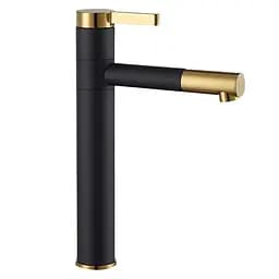 Смеситель для умывальника Rea Smart black gold высокий REA-B7402 Черный