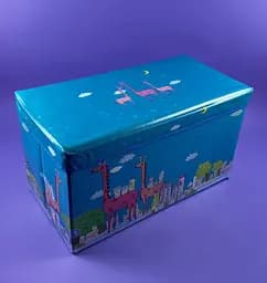 Коробка складная корзина для хранения вещей игрушек Stenson 60*30*35 см WW01365 голубая