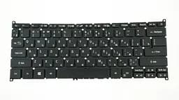 Клавіатура для ноутбука ACER (AS: SF514-51) ukr, black, без фрейма, підсвічування клавіш(оригінал) - мініатюра 2
