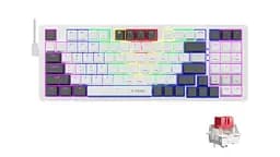 Ігрова дротова механічна клавіатура E-YOOSO Z94 / Red Switch / RGB / Hot Swap / White - мініатюра 2