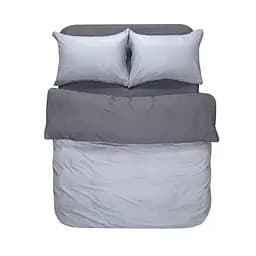 Постельное белье сатин premium Lotus Home - Basic темно-серый семейный