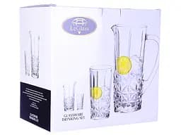 Набір для напоїв LeGlass: глечик, 1 л + склянки по 250 мл, 7 предметів (600-006) - мініатюра 2